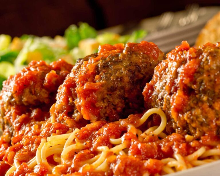 A close up image of meatballs