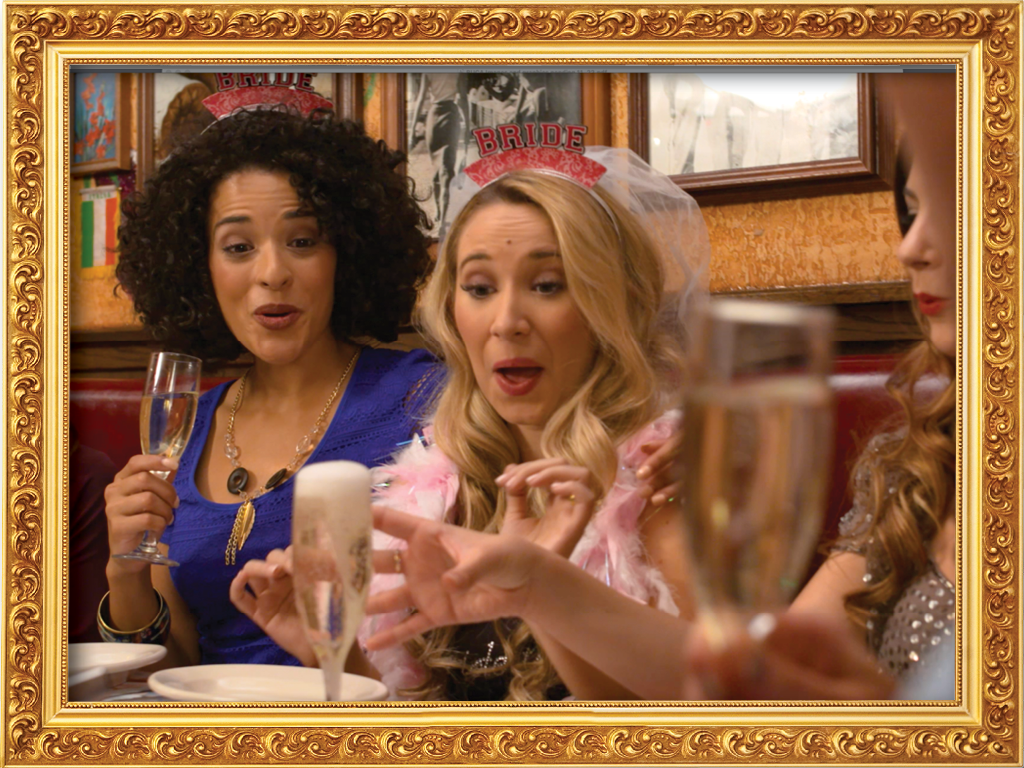 An image of a bachelorette party at Buca di Beppo