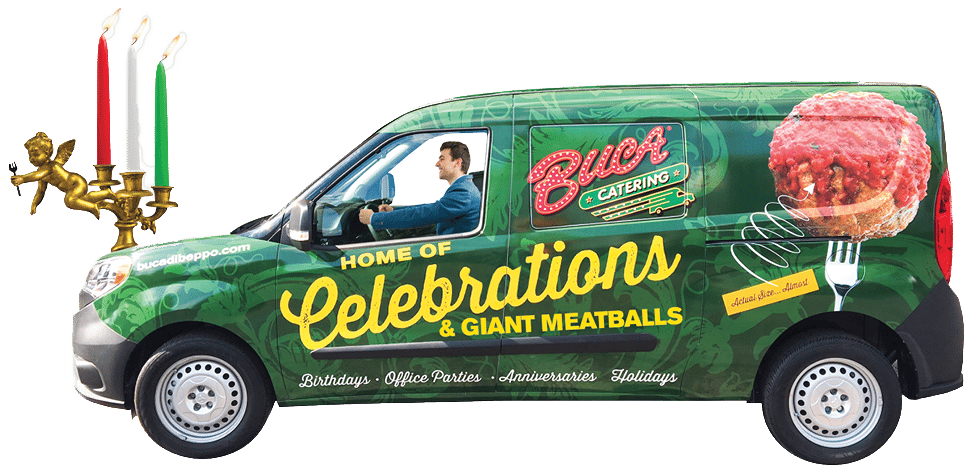 Buca di Beppo catering vehicle